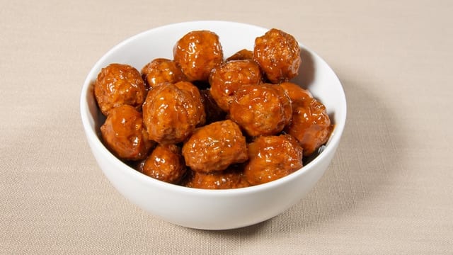 BBQ Meatballs.